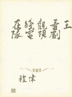 在线观看王牌部队电视剧