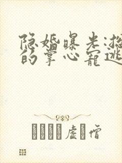 隐婚曝光:总裁的掌心宠逃婚了免费阅读