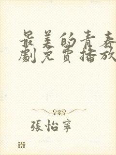 最美的青春电视剧免费播放