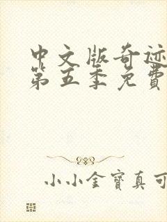 中文版奇迹少女第五季免费观看