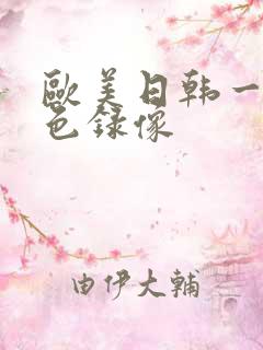 欧美日韩一级黄色录像