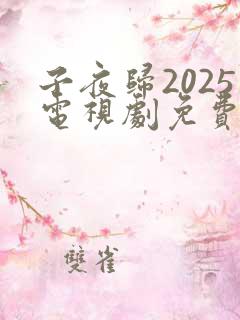 子夜归2025电视剧免费观看全集高清