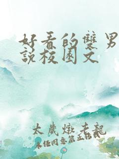 好看的双男主小说校园文