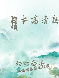 日本高清熟女视频