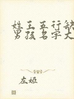 姓王五行缺火的男孩名字大全