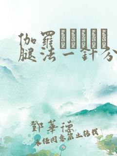 伽罗といちゃつ腿法一针分界