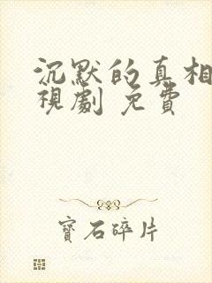 沉默的真相 电视剧 免费