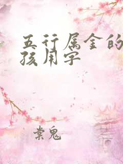 五行属金的字男孩用字