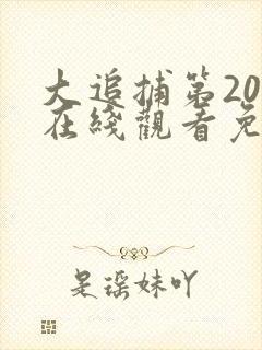 大追捕第20集在线观看免费