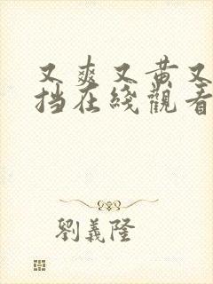 又爽又黄又无遮挡在线观看