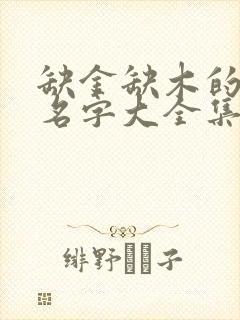 缺金缺木的男孩名字大全集