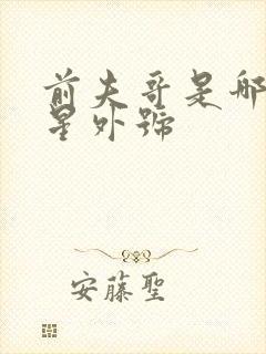 前夫哥是哪个明星外号