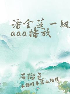 潘金莲一级淫片aaa播放