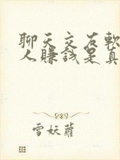 聊天交友软件女人赚钱是真的吗