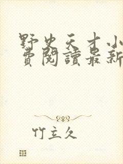 野史天才小说免费阅读最新章节更新