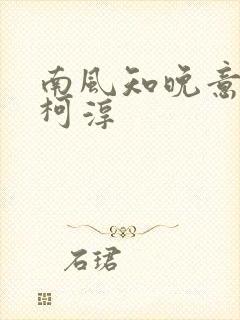 南风知晚意短剧柯淳