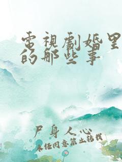 电视剧婚里婚外的那些事