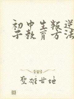 初中生叛逆期孩子教育方法