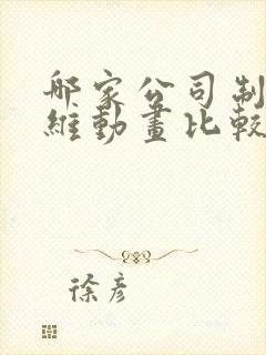 哪家公司制作三维动画比较好