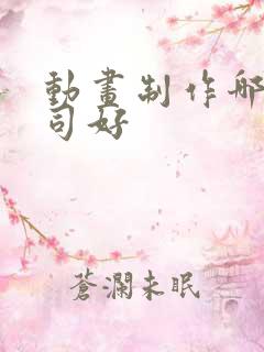 动画制作哪家公司好