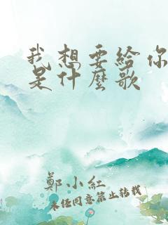 我想要给你的爱是什么歌