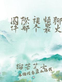 国际视频聊天软件哪个最火