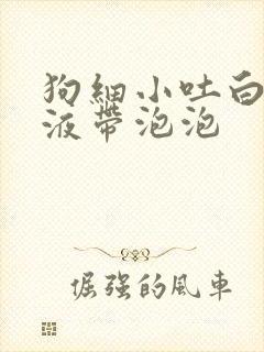 狗细小吐白色粘液带泡泡