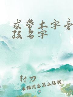 求带土字旁的男孩名字