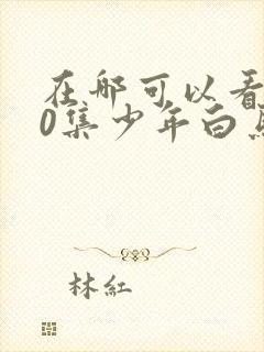 在哪可以看到40集少年白马醉春风