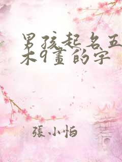 男孩起名五行属木9画的字