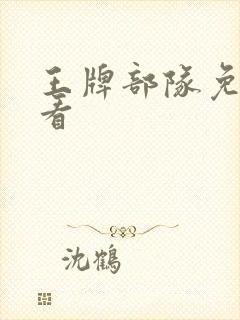 王牌部队免费观看