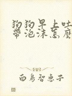 狗狗早上吐黄水带泡沫怎么回事