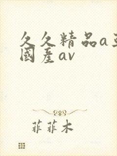 久久精品a亚洲国产av