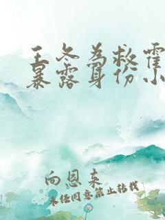 王冬为救霍雨浩暴露身份小说