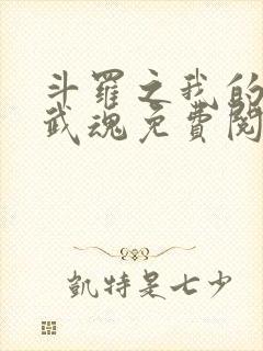 斗罗之我的异火武魂免费阅读小说