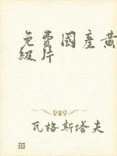 免费国产黄色一级片