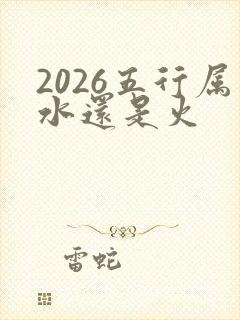 2026五行属水还是火