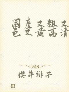 国产又粗又猛又色又黄高清