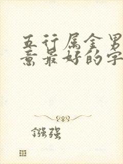 五行属金男孩寓意最好的字