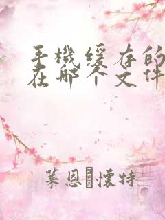 手机缓存的视频在哪个文件里