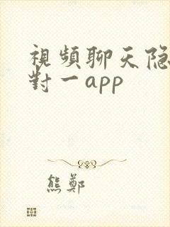 视频聊天隐私一对一app