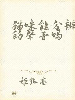 猫咪能分辨主人的声音吗