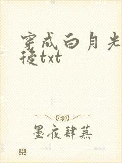 穿成白月光替身后txt
