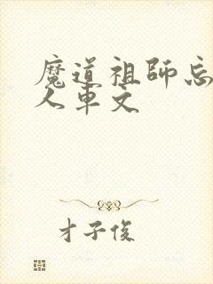 魔道祖师忘羡同人车文