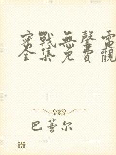 密战无声电视剧全集免费观看