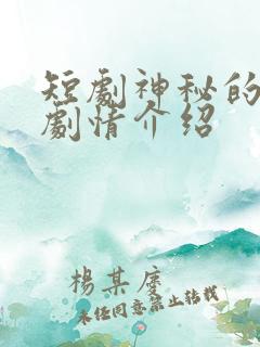 短剧神秘的妻子剧情介绍