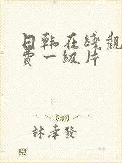 日韩在线观看免费一级片