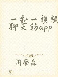 一对一视频交友聊天的app