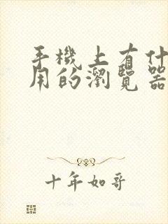 手机上有什么好用的浏览器