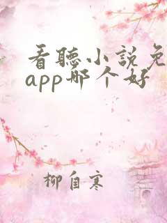 看听小说免费的app哪个好